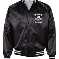 To The Point Tattoo "OG" Satin Baseball Jacket - Black