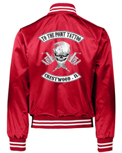 Load image into Gallery viewer, To The Point Tattoo &quot;OG&quot; Satin Baseball Jacket - Red