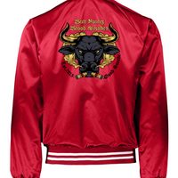 Bull Young Satin Baseball Jacket - Red