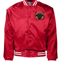 Bull Young Satin Baseball Jacket - Red