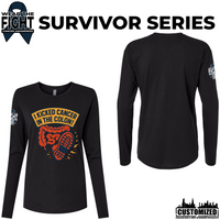 I Kicked Cancer in the Colon Women's Relaxed Long Sleeve - Black