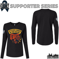 Let's Kick Cancer in the Colon Women's Relaxed Long Sleeve - Black