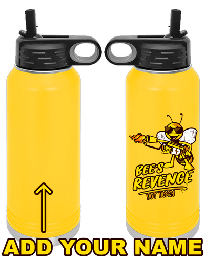 Bee's Revenge 40oz. Stainless Steel Water Bottle - Yellow