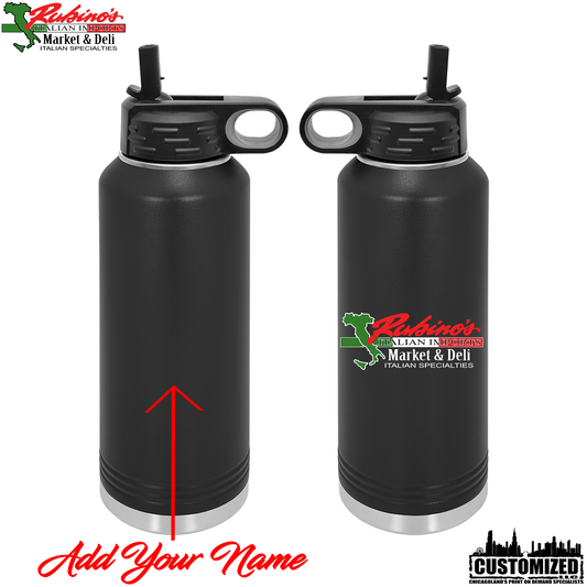 Rubino's "Classic" 40oz. Stainless Steel Water Bottle - 4 Color Options