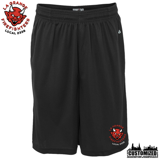 La Grange FD 10" Polyester shorts with Pockets - Black