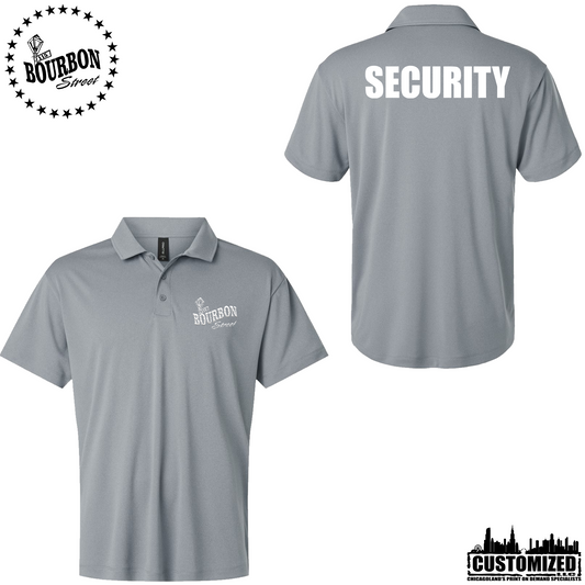 115th Bourbon Street Security Short Sleeve Polo - Heather Steel