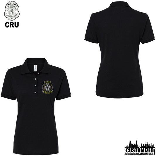 MCPD CRU Embroidered Women's Polo "Style2" - Black