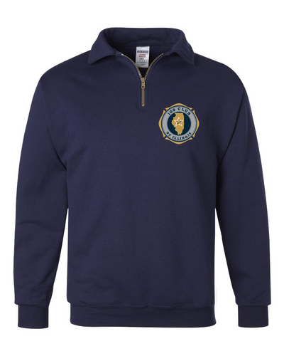 100 Club Embroidered Quarter-Zip Sweatshirt - Navy