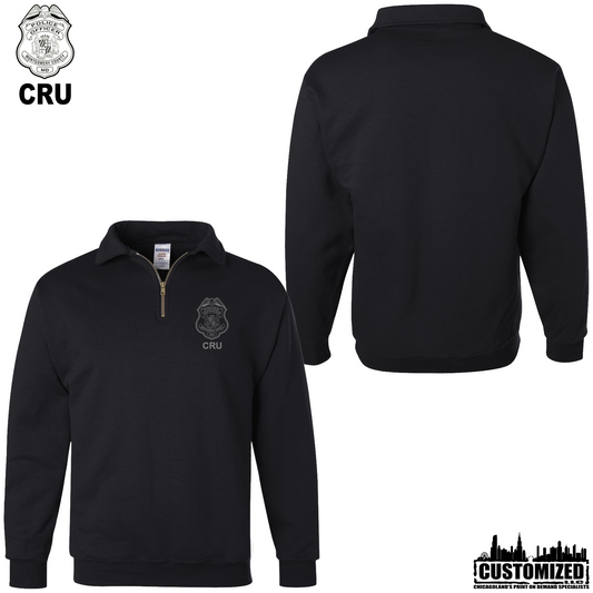 MCPD CRU Embroidered 1/4 Zip "Style1" - Black