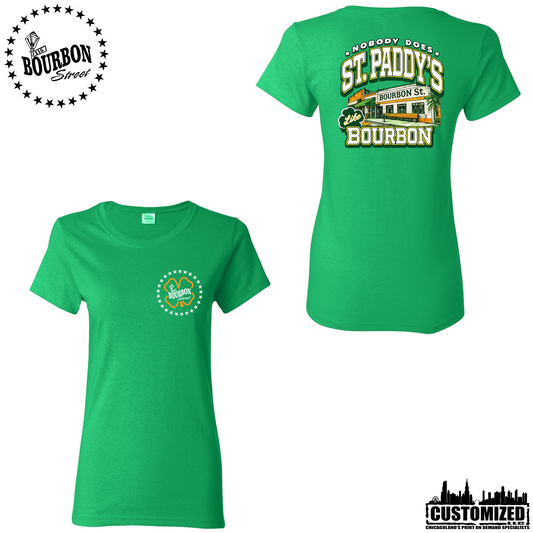 115 Bourbon Street Employee St. Patrick's Day Women's Short Sleeve - Irish Green
