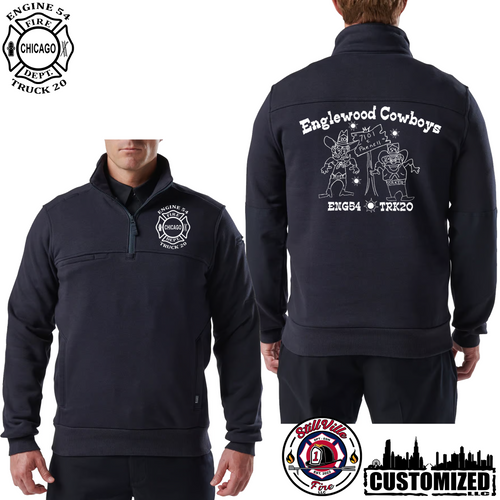 CFD Englewood Cowboys 5.11 Quarter Zip Job Shirt 2.0 - Navy
