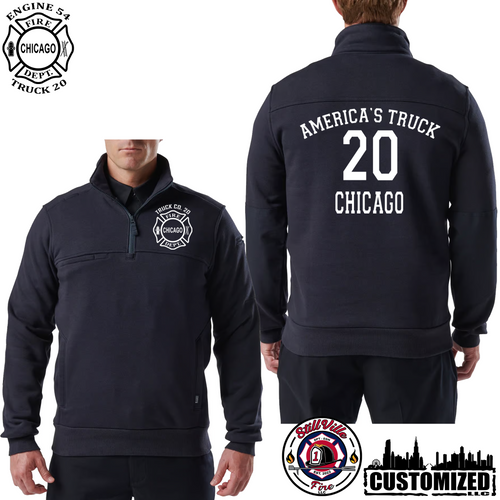 CFD Truck 20 5.11 Quarter Zip Job Shirt 2.0 - Navy