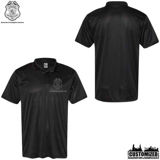 MCPD 1DIS DriFit Embroidered Short Sleeve Polo - Black