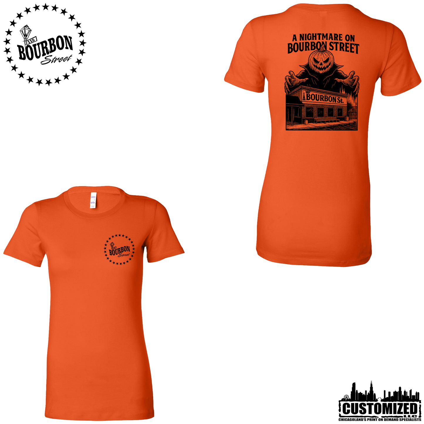 115th Bourbon Street H2025 Women's Slim Fit Short Sleeve - Orange