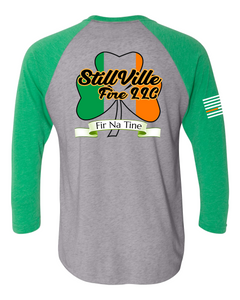 StillVille Irish Heritage 3/4 Raglan T-shirt - Green/Grey