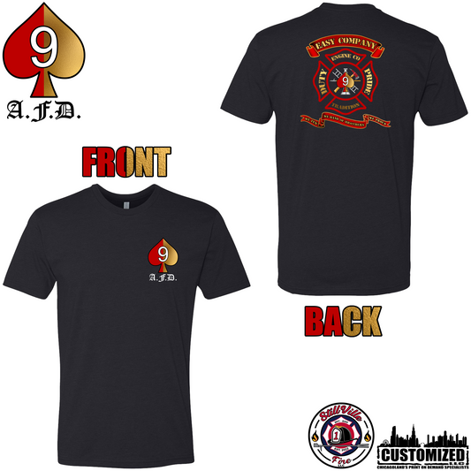 Aurora Fire Dept. "Engine Co. 9" Next Level Short Sleeve - Black