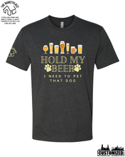 Load image into Gallery viewer, &quot;Hold My Beer, I Need to Pet That Dog&quot; Short Sleeve - Charcoal