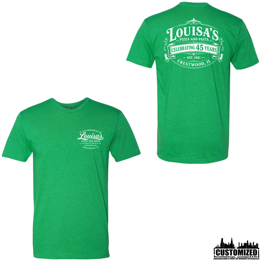 Louisa's 45 Anniversary Short Sleeve Shirt - Kelly Green