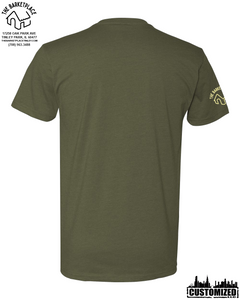 "Hold My Beer, I Need to Pet That Dog" Short Sleeve - Military Green