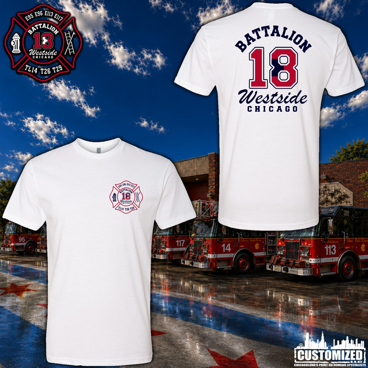 CFD Batt 18 Next Level Unisex Short Sleeve - White