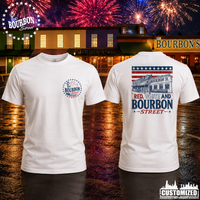 115 Bourbon Street America 250 Unisex Short Sleeve - White