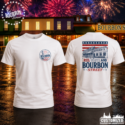 115 Bourbon Street America 250 Unisex Short Sleeve - White