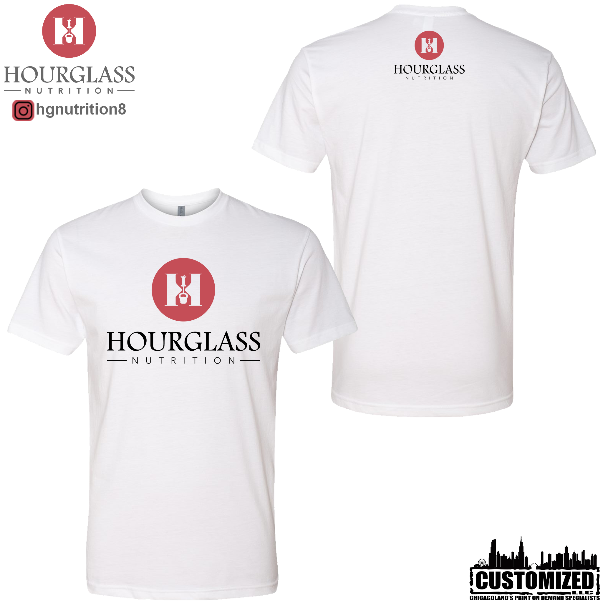 Hourglass Nutrition Shirt Style2 - White