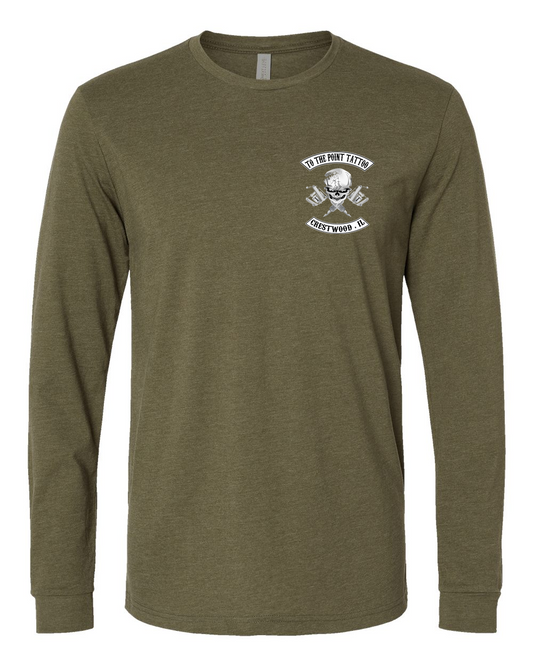 To The Point Tattoo "OG" Long Sleeve shirt - Military Green