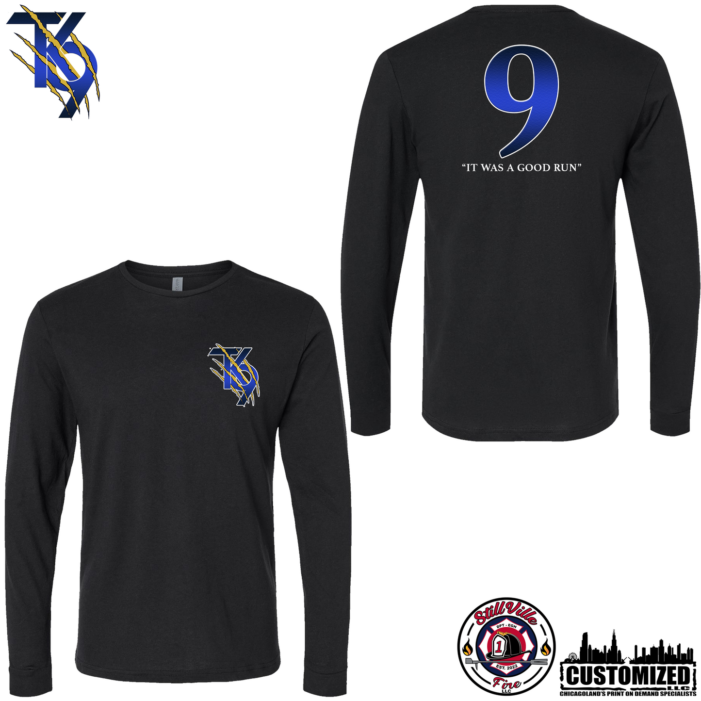 TK9 Next Level Long sleeve shirt "Style4" - Black