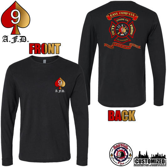Aurora Fire Dept. "Engine Co. 9" Next Level Long Sleeve - Black