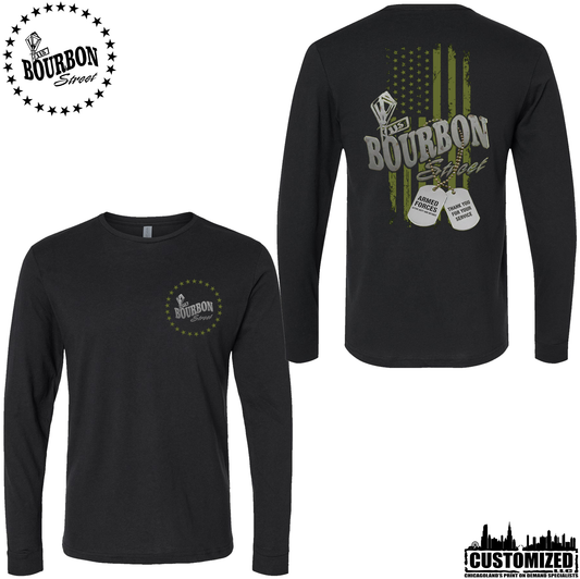 115 Bourbon Street Employee Freedom Tribute Unisex Long Sleeve - Black