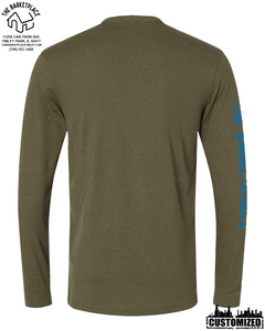 "All You Need Is Love And A Cat..." Long Sleeve - Military Green