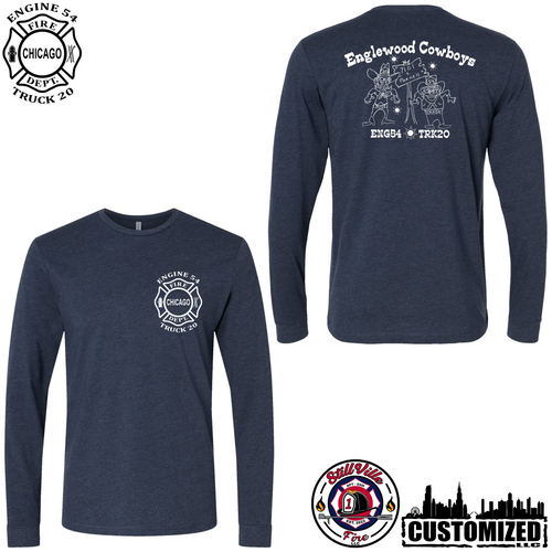 CFD Englewood Cowboys Long Sleeve Shirt - Navy