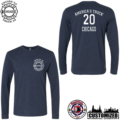 CFD Truck 20 Long Sleeve Shirt - Navy