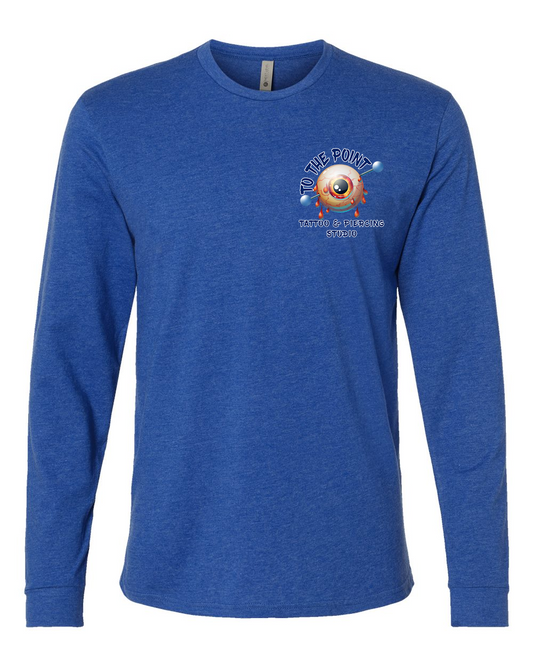 To The Point Piercing Studio Long Sleeve shirt - Royal Bue