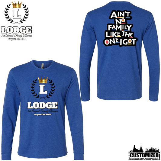 Lodge Family Reunion '25 Long Sleeve - Royal Blue