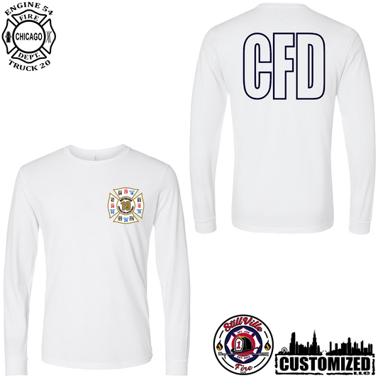 CFD Battalion 19 Long Sleeve Shirt - White