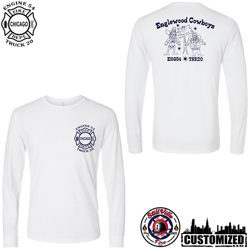 CFD Englewood Cowboys Long Sleeve Shirt - White