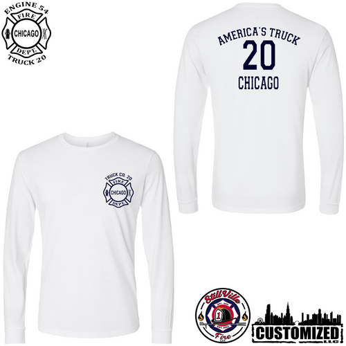 CFD Truck 20 Long Sleeve Shirt - White