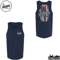 115 Bourbon Street Chicago Edition Thin Red Line Unisex Tank - Navy