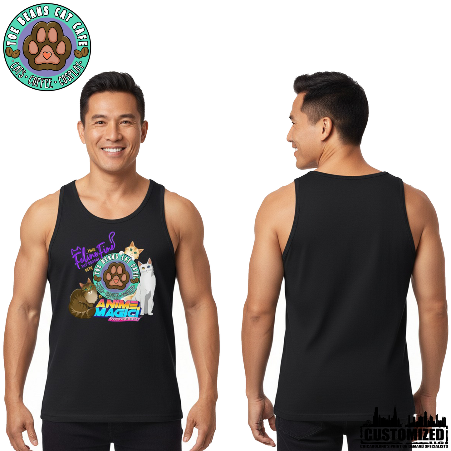 Anime Magic Unisex Tank - Black