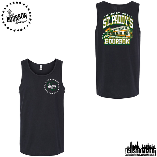 115 Bourbon Street Employee St. Patrick's Day Unisex Tank - Black
