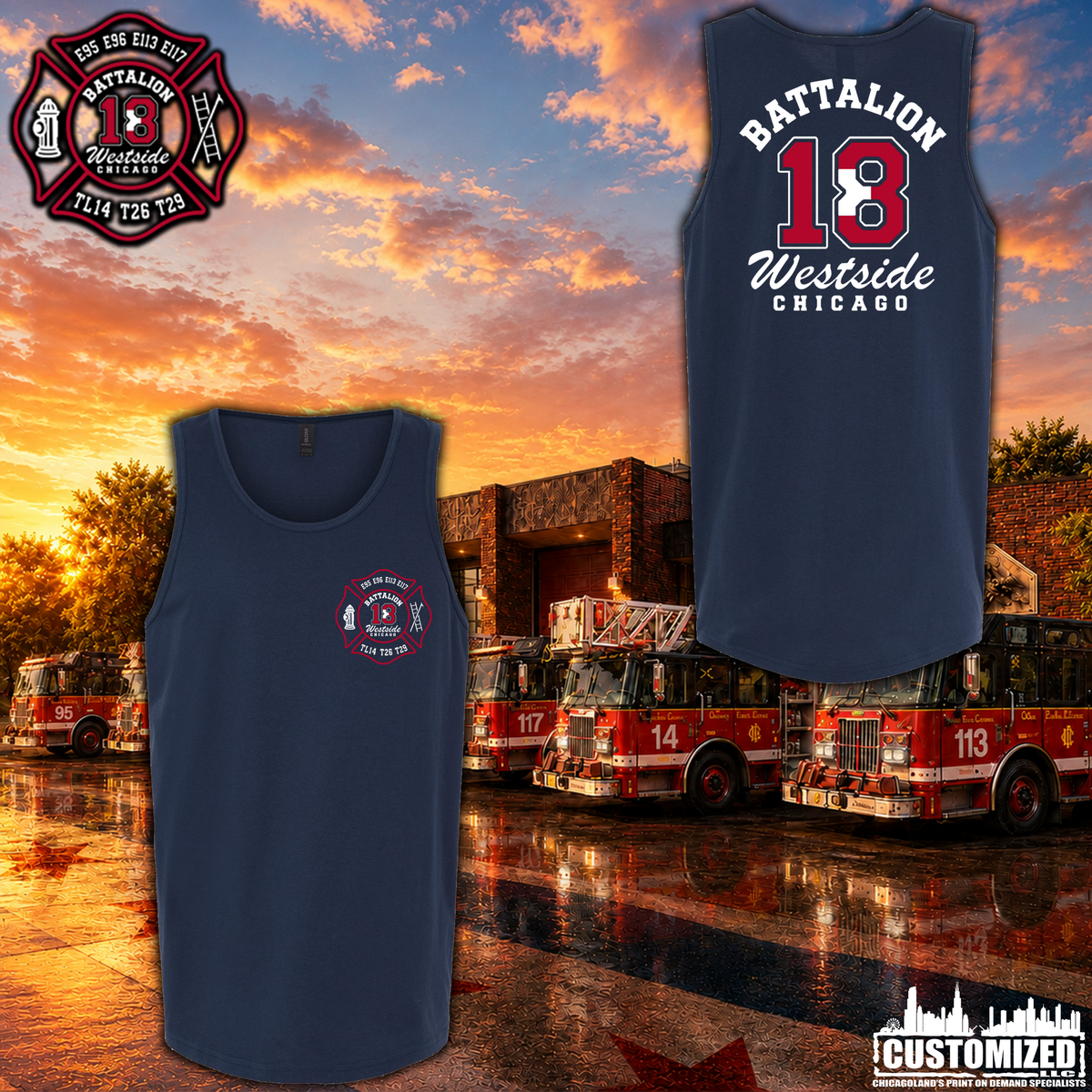 CFD Batt 18 Tank Top - Navy