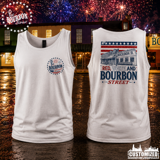 115 Bourbon Street America 250 Unisex Tank - White