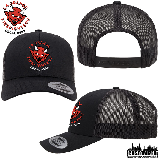 LaGrange FD Embroidered Retro Trucker Cap - Black