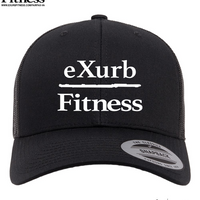 Exurb Fitness Embroidered "OG" White logo Trucker hat - Black