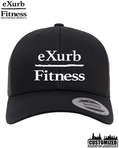 Exurb Fitness Embroidered "OG" White logo Trucker hat - Black