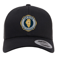 100 Club Embroidered Retro Trucker Hat - Black