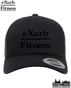 Exurb Fitness Embroidered "OG" Black logo Trucker hat - Black