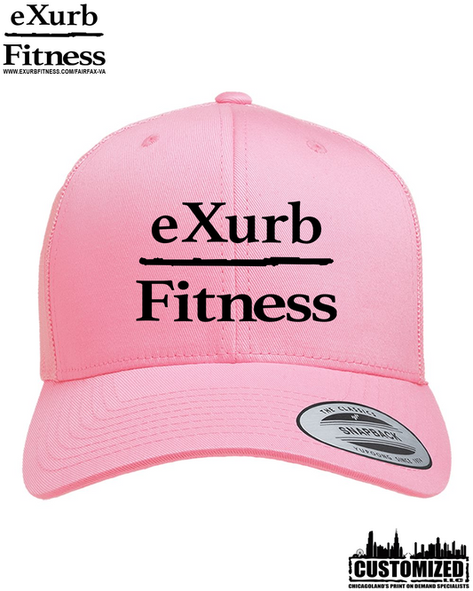 Exurb Fitness Embroidered "OG" Black logo Trucker hat - Pink